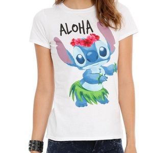 Disney Lilo & Stitch Aloha T-shirt, Junior SZ MD -New with Tag